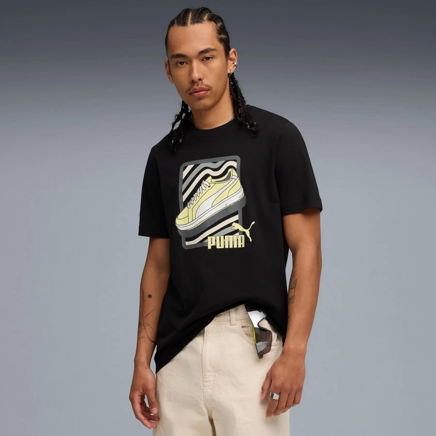 Camiseta esportiva masculina Puma GRAPHIC SNEAKER 3/5