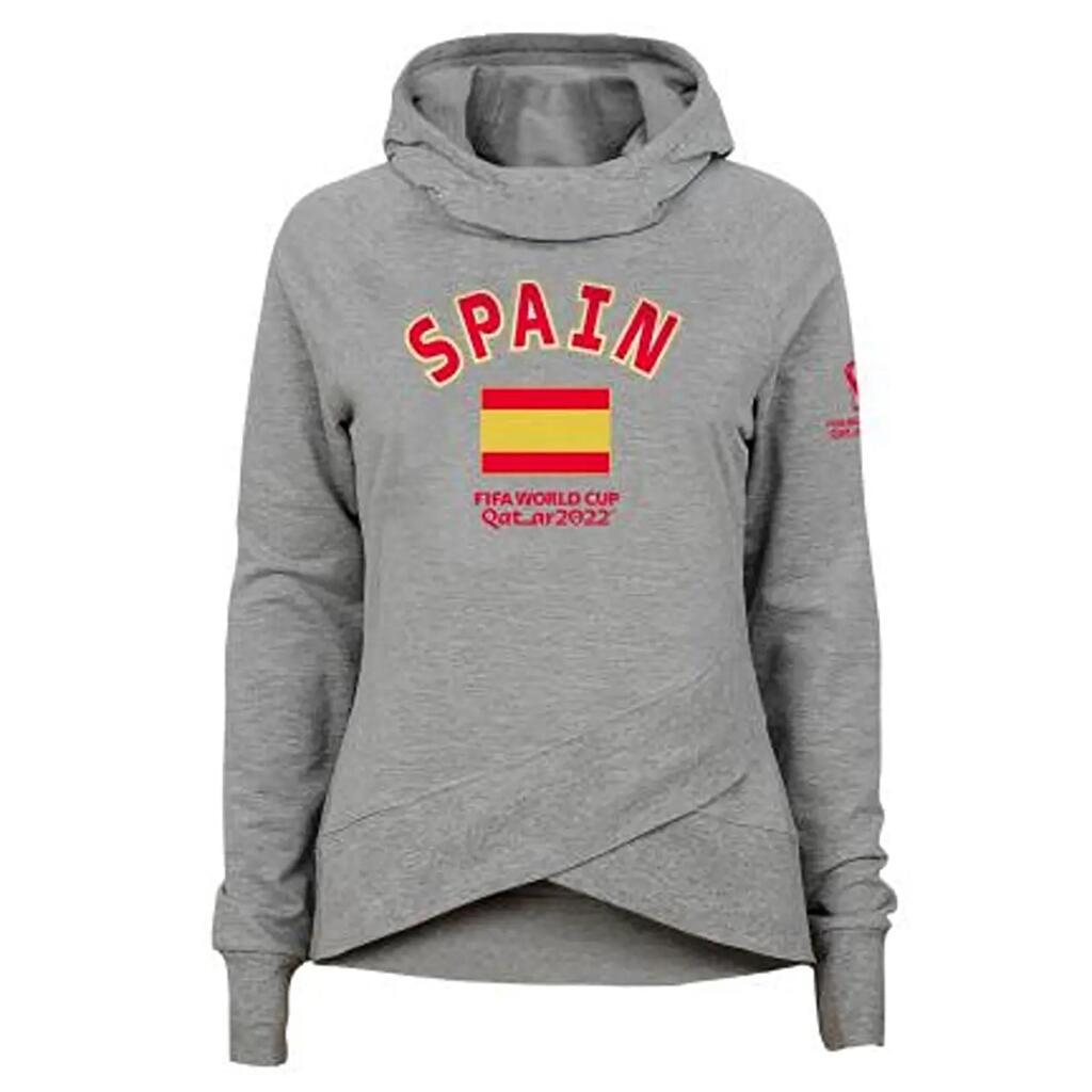 OUTERSTUFF Fifa Flag Funnel NK Hood Spain LM grey Female Pullover And Hoody