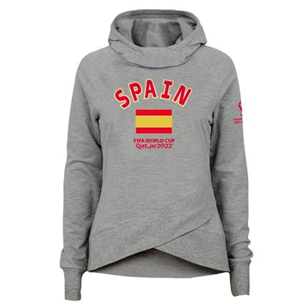 OUTERSTUFF Fifa Flag Funnel NK Hood Spain LM gri hanorac pentru femei