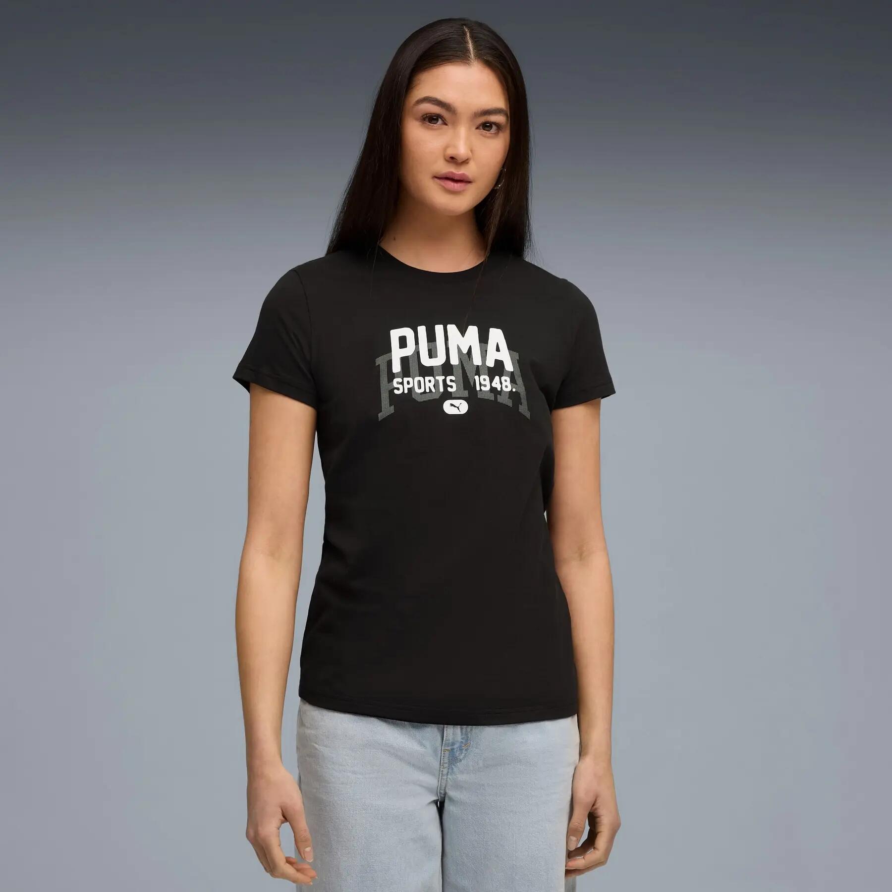 Camisa esportiva feminina Puma GRAPHIC VARSITY 3/5