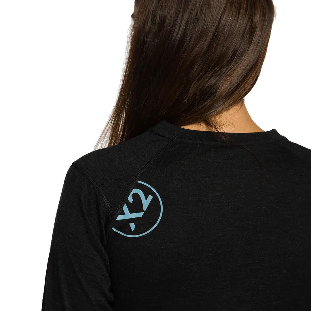 Camiseta térmica manga larga para Mujer Trangoworld Trx2 wool wm evo Negro 3/5
