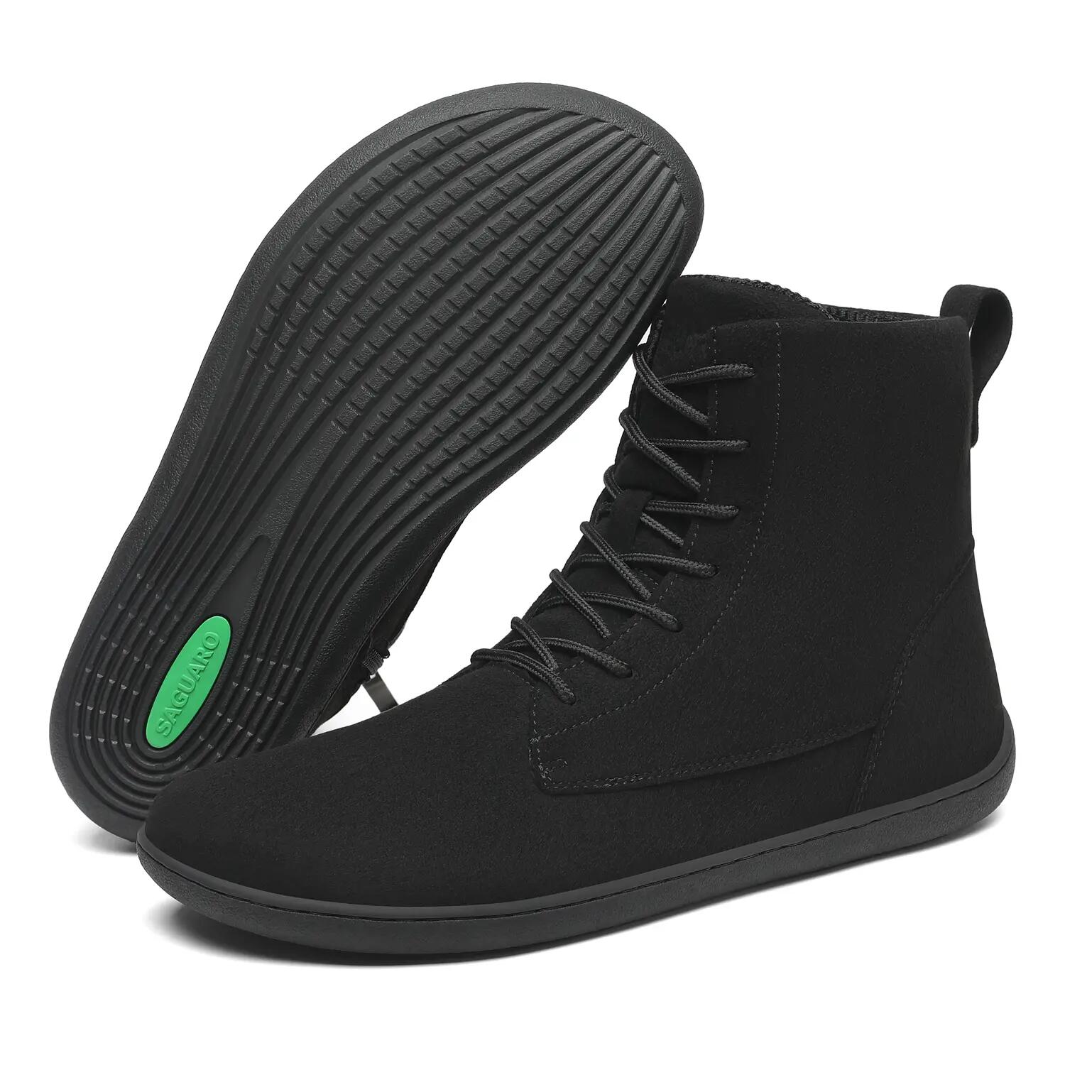 Saguaro Barefoot Ambition II – Bottes urbaines minimalistes d’hiver Noires 4/8