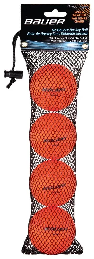 Inline Ball Bauer Streethockeyball set de 4 portocalii