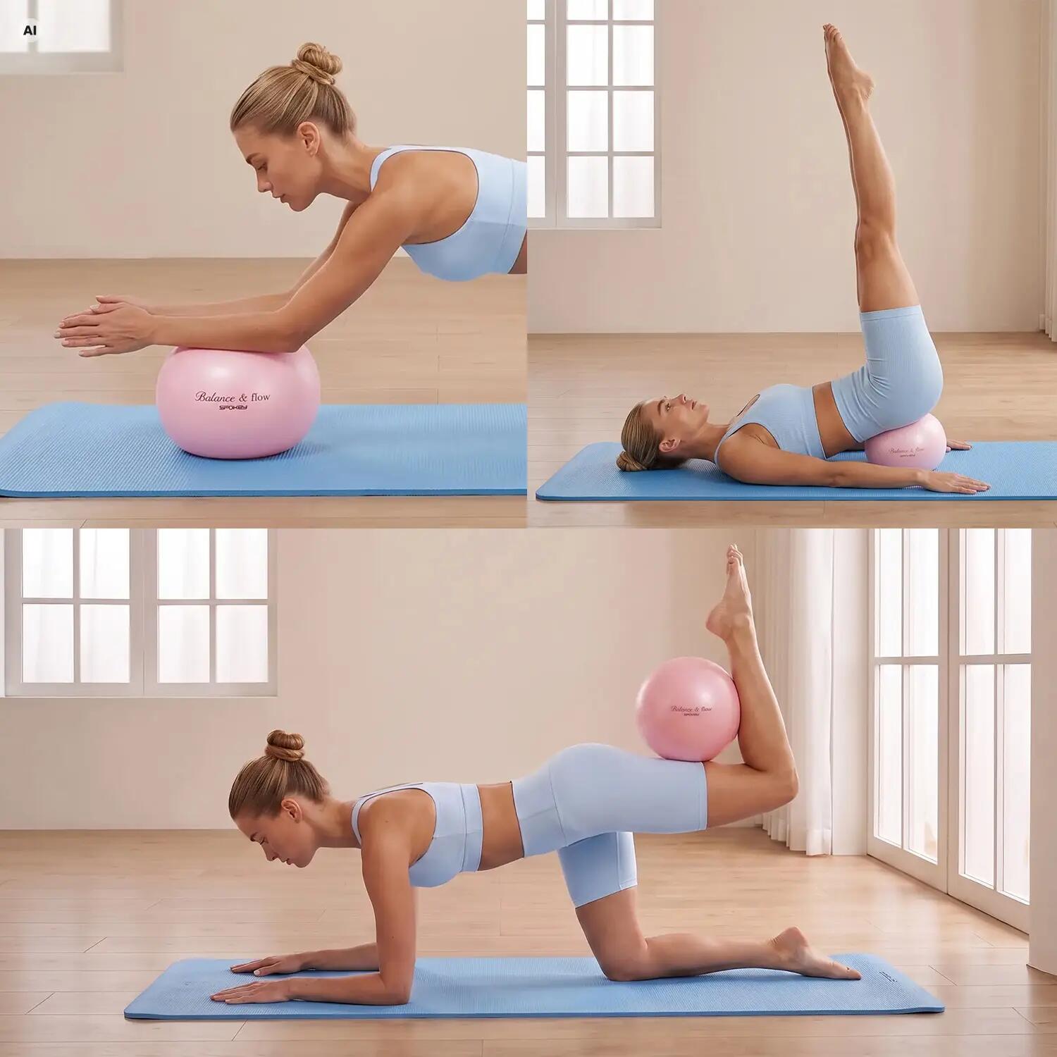 Piłka do pilatesu z systemem AntiBurst 22 cm Spokey Aura 2/8