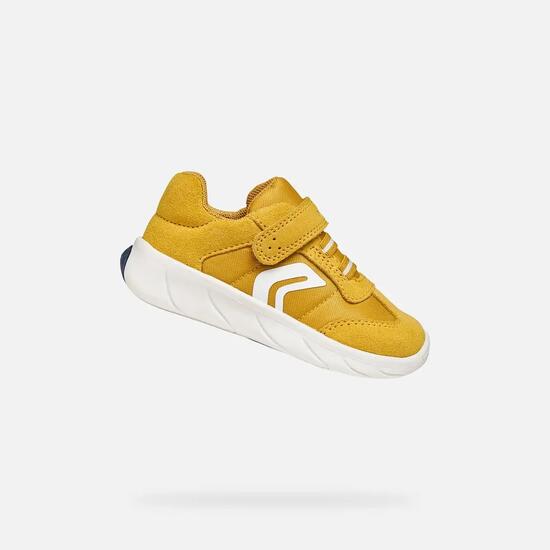Baskets Bébé Garçon B FOOT-RUN BOY Ocre/Blanc