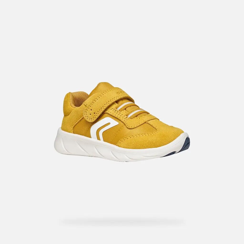 Baskets Bébé Garçon B FOOT-RUN BOY Ocre/Blanc 4/7