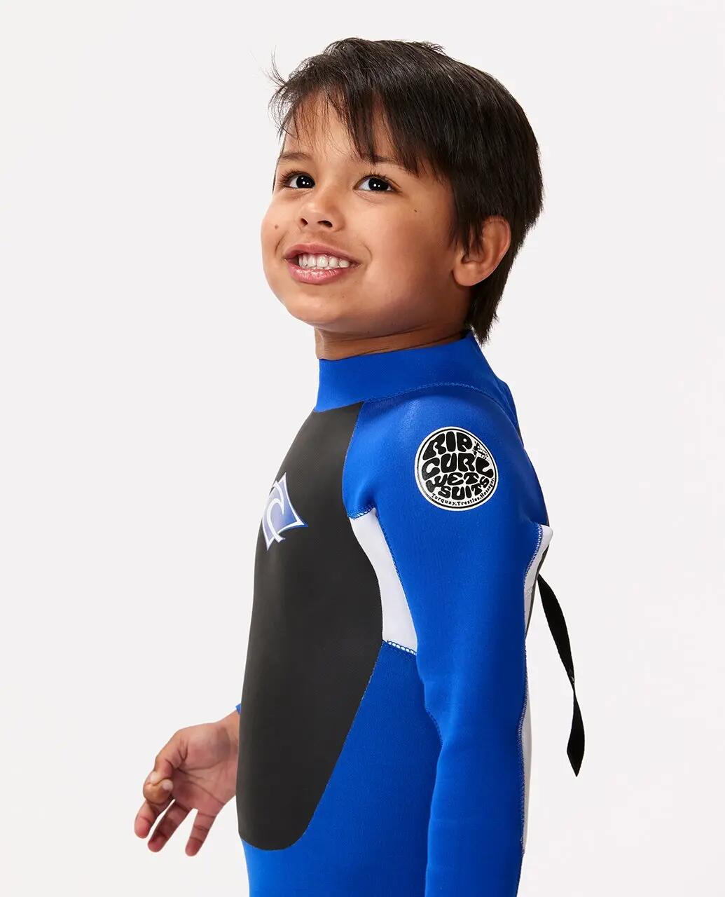 Muta da surf Bambino Omega 5/3 mm zip posteriore - Bleu 4/6