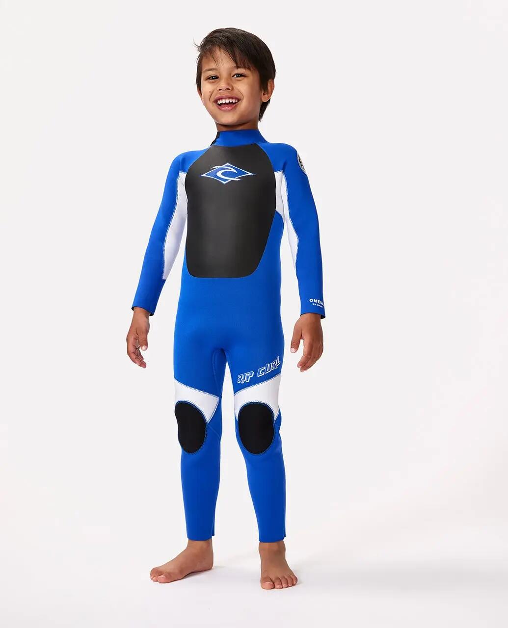 Muta da surf Bambino Omega 5/3 mm zip posteriore - Bleu 2/6