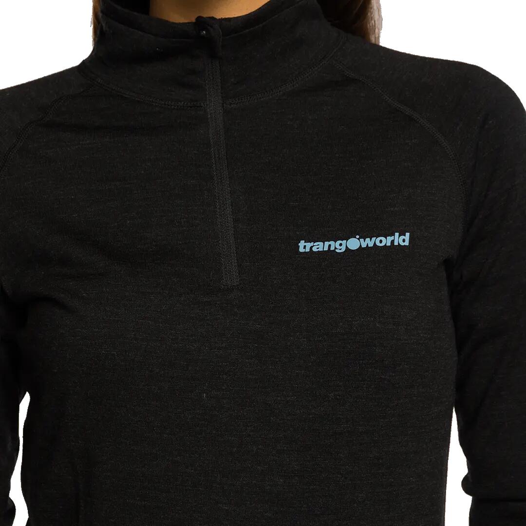 Camiseta térmica manga larga para Mujer Trangoworld Trx2 wool wm evo Negro 6/7