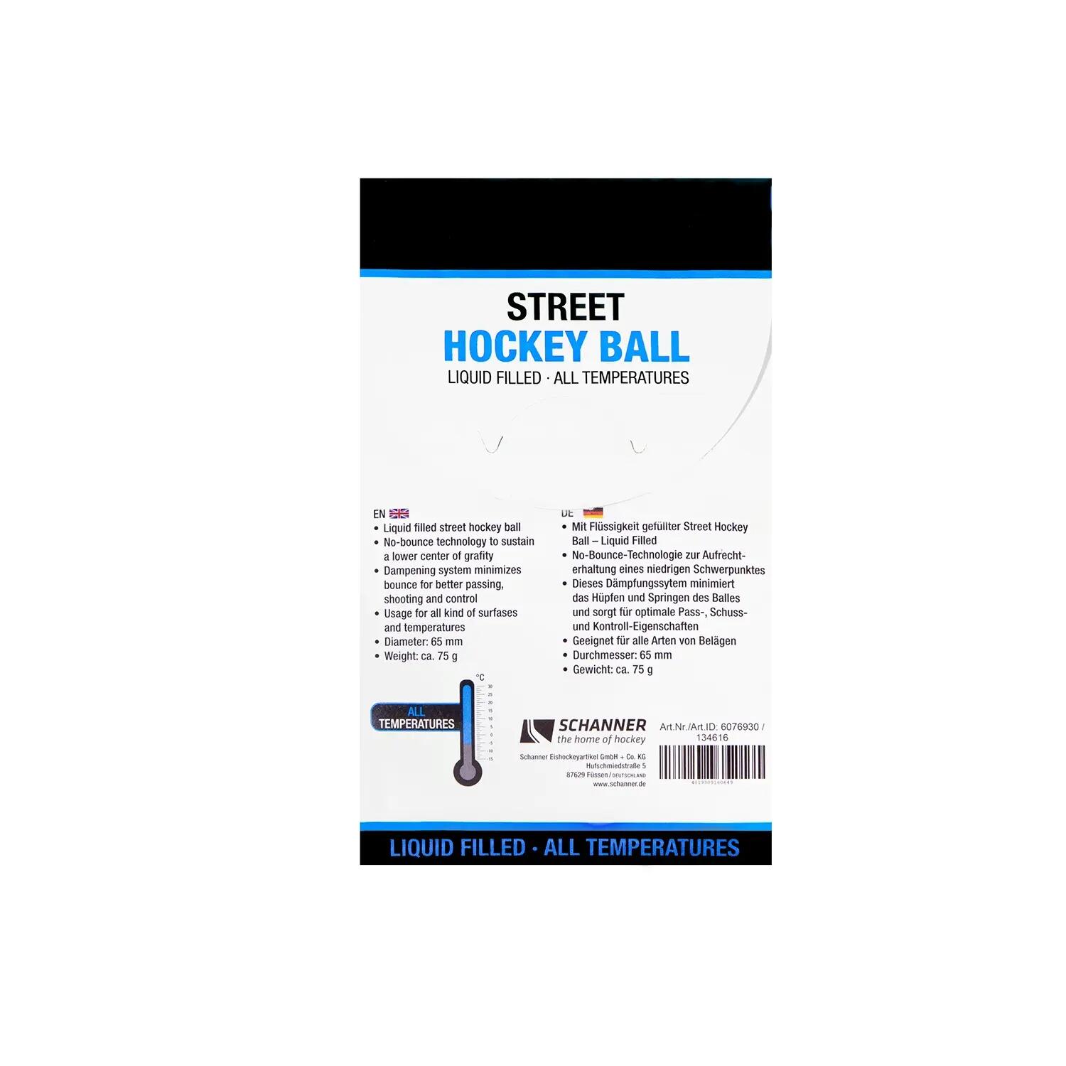 BASE Liquid Filled, papieren doos, oranje straathockeybal 3/6