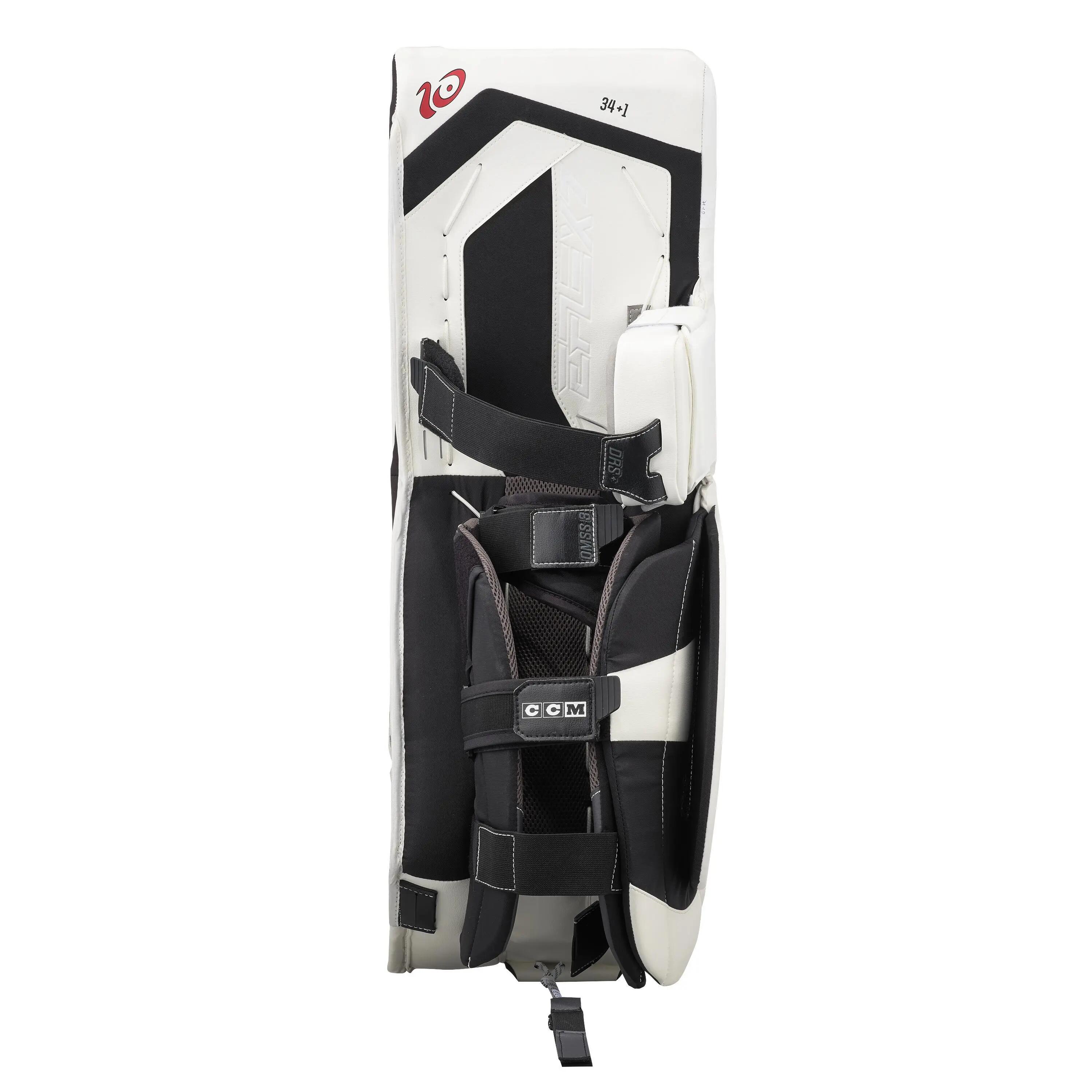 CCM EFX 7.9 Heaton Senior Torwart-Schienen, Weiß/Schwarz/Rot 35+2 4/6