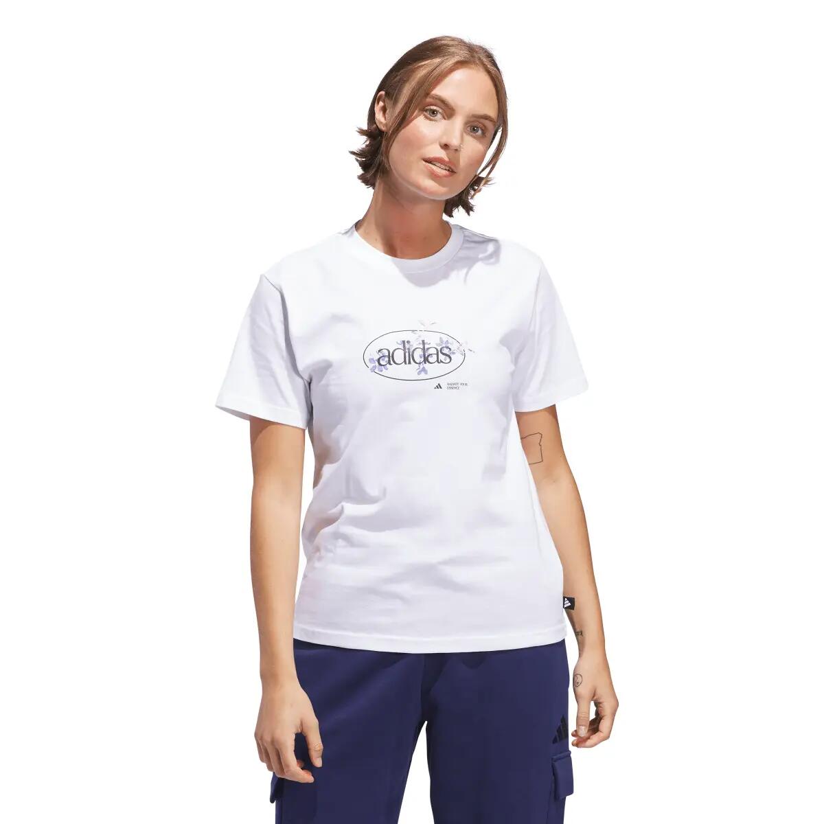 Koszulka damska ADIDAS  W Elem Flrl Tee XS 5/6