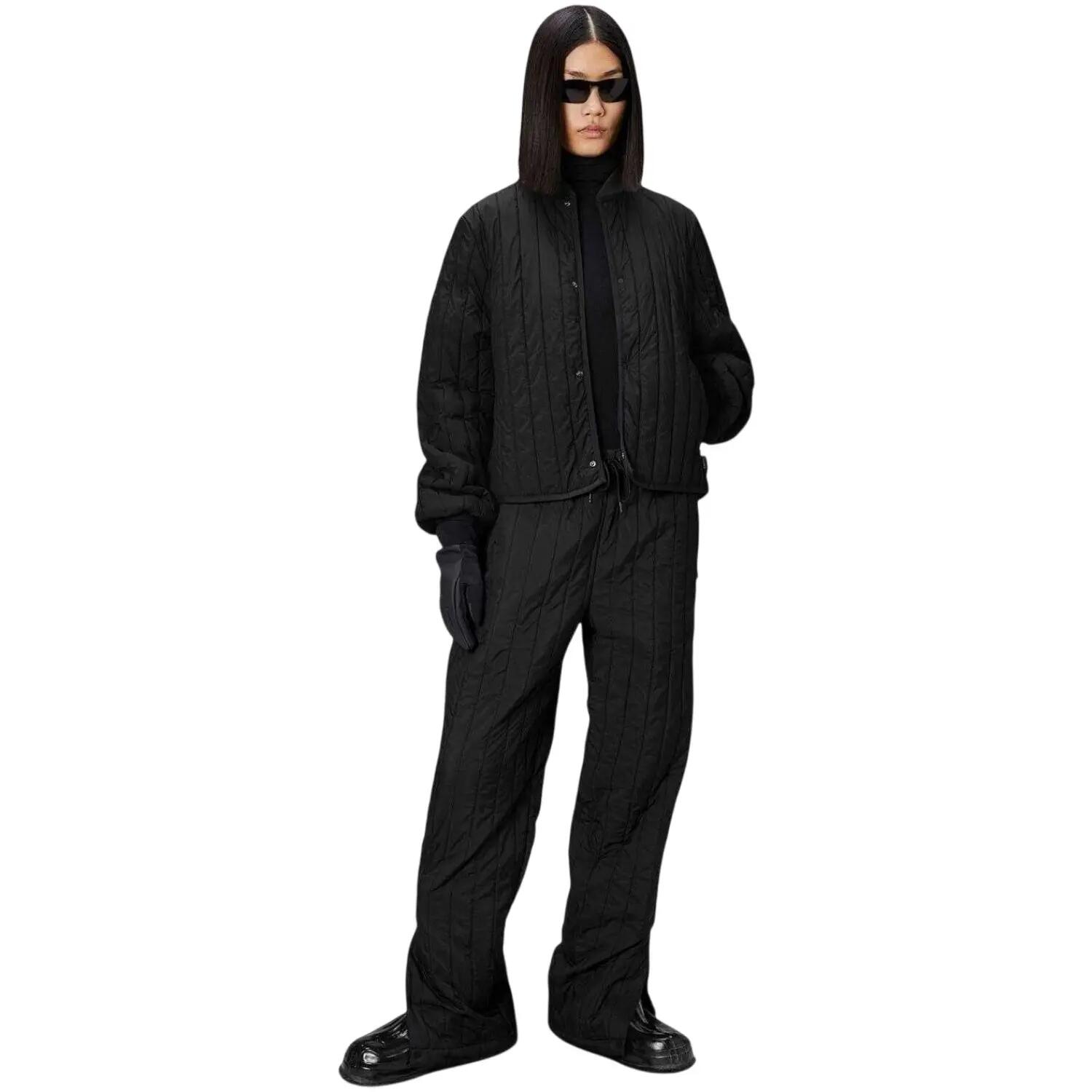 Bomber Corto Leggera Donna Rains Nero 4/4