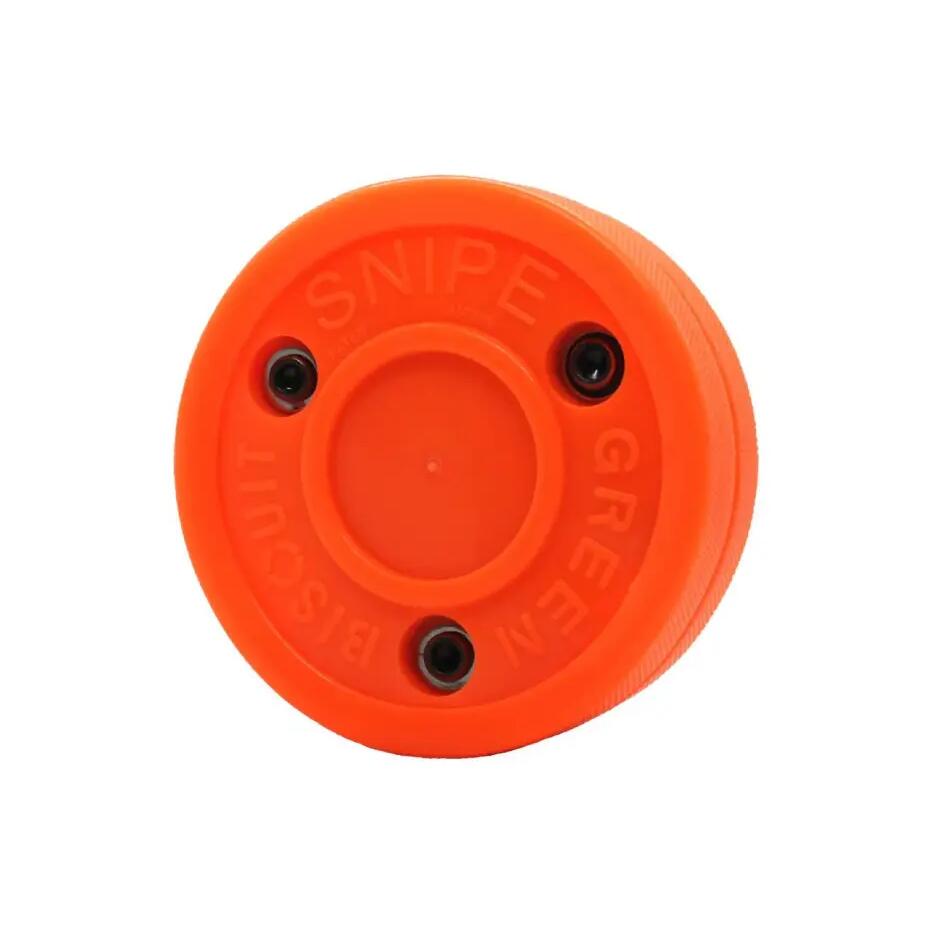 GREEN BISCUIT Snipe Orange plastic puck, Green Biscuit