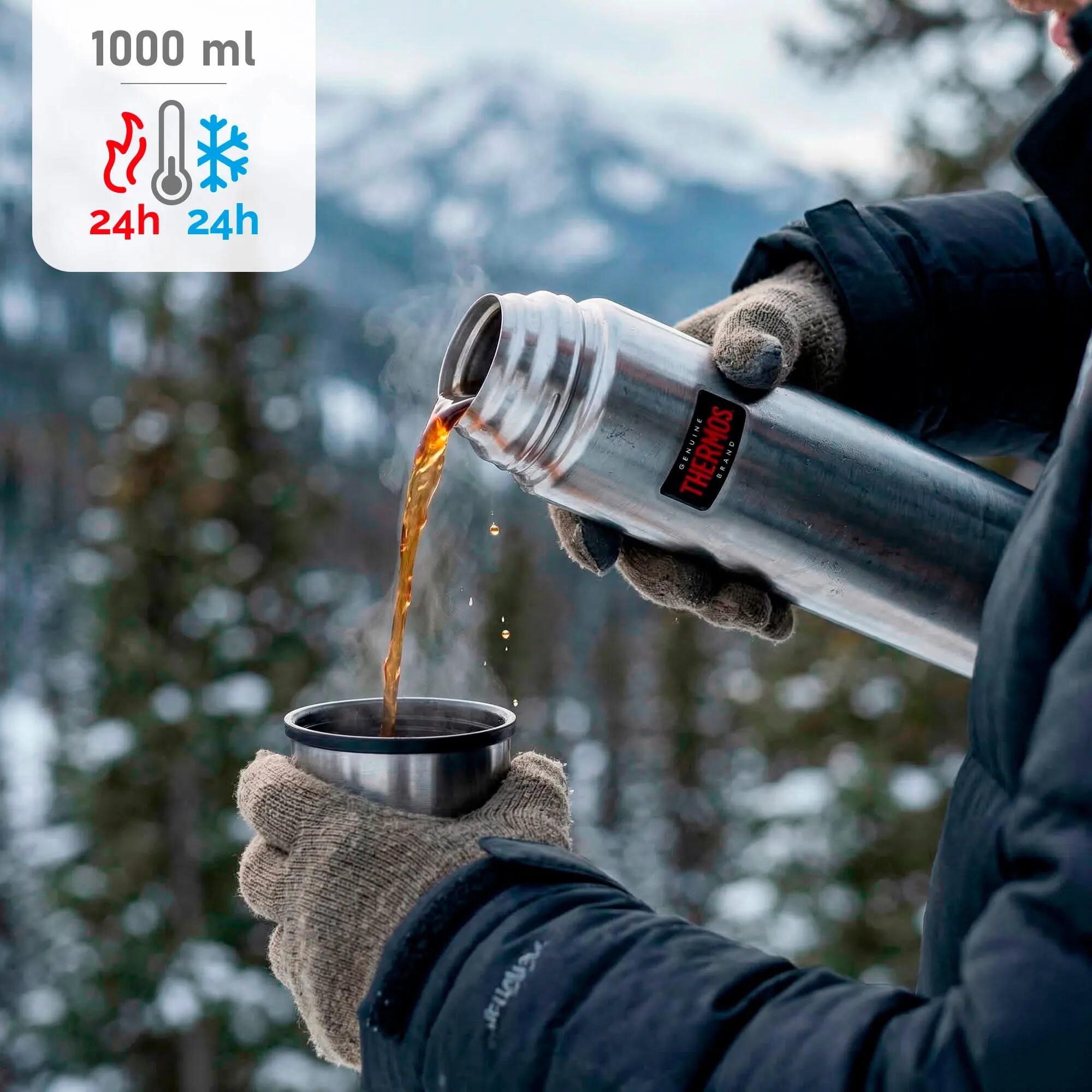 Bouteille isotherme Thermos 1L en acier inoxydable à double paroi avec gobelet 2/7