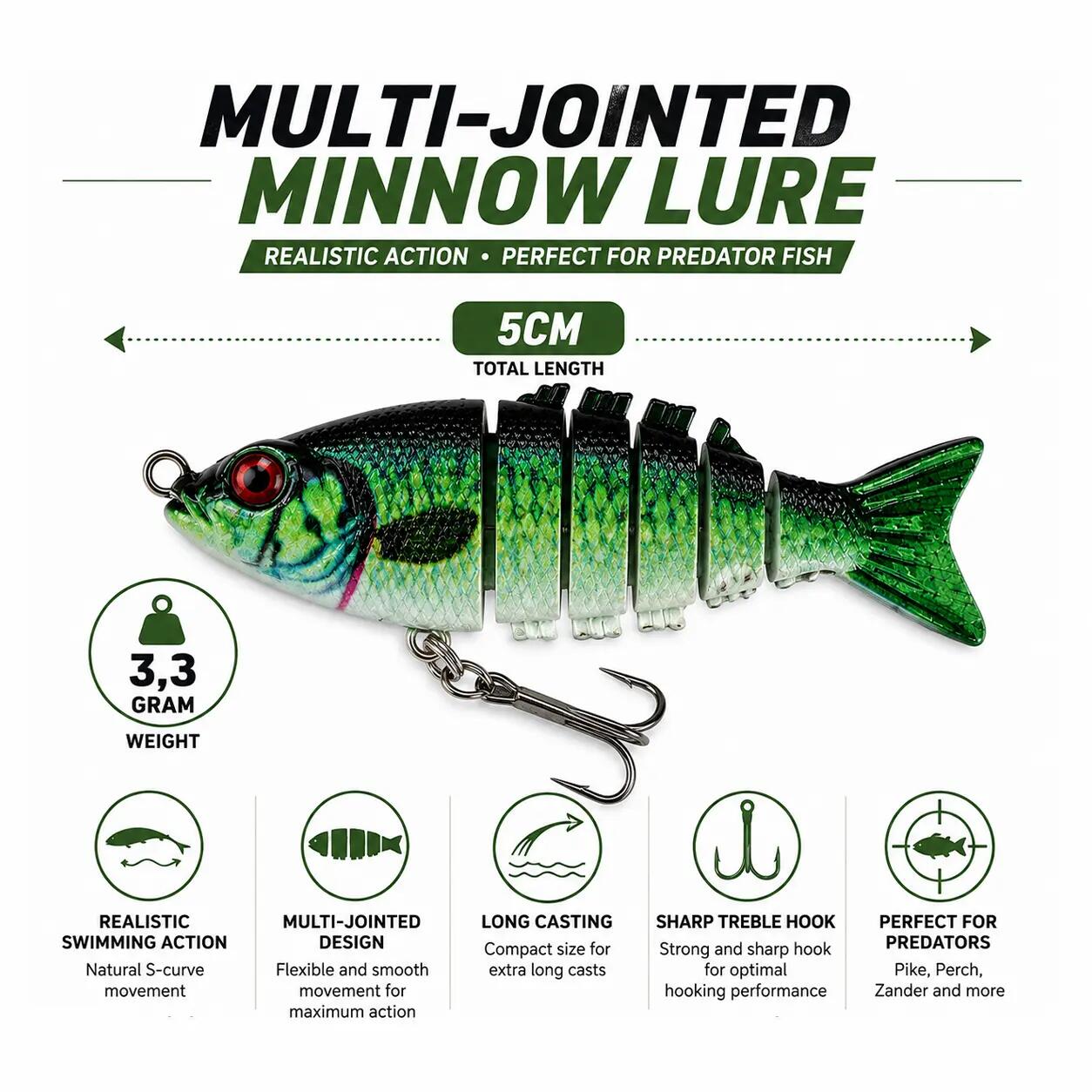 Fish-Xpro FlexBite Swimbait Set - 5 Stück - 5 cm - 3,3 g 6/7