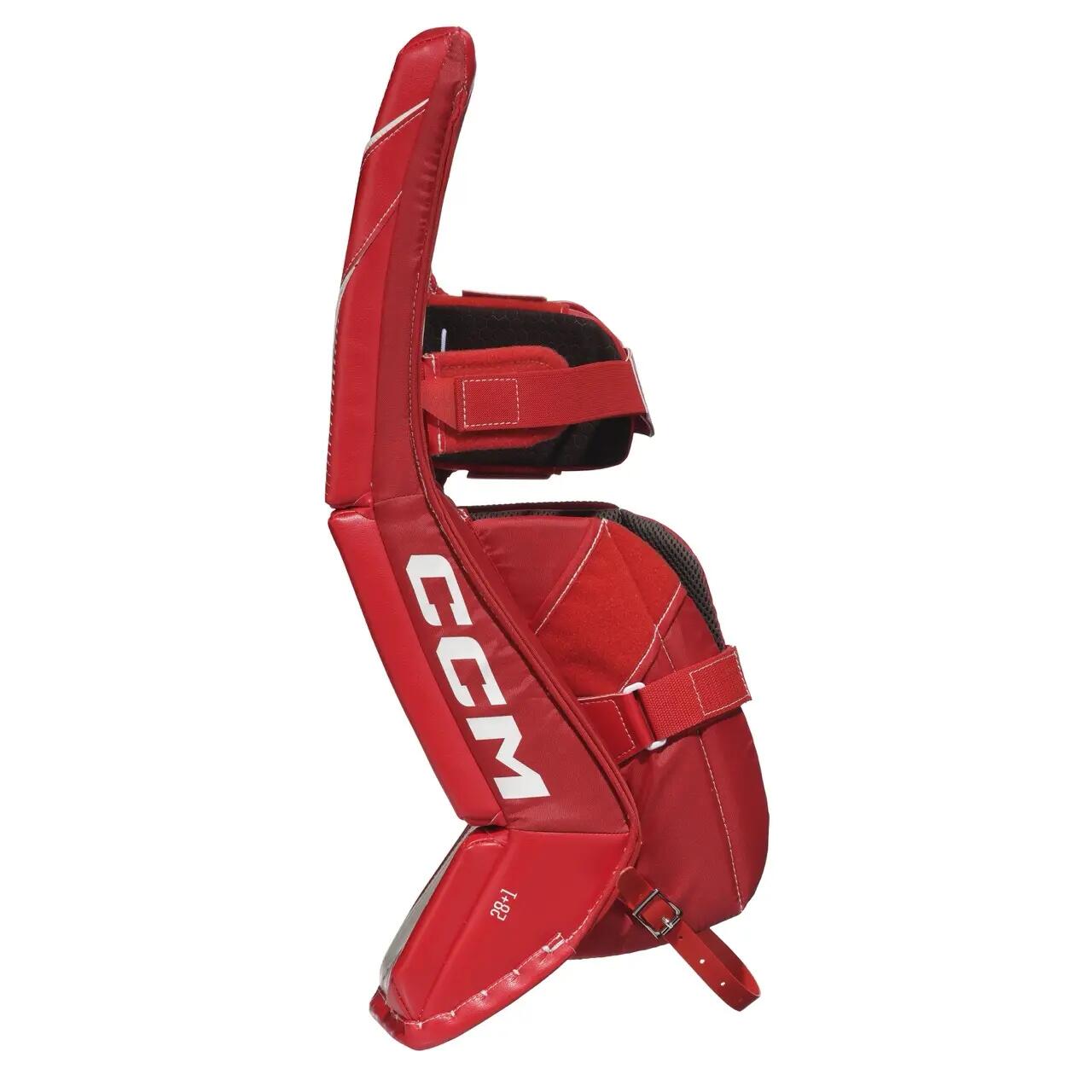 CCM GPPHNMCC Junior CCM Phenom Torwart-Schienen, Rot/Weiß, für Kinder 4/4