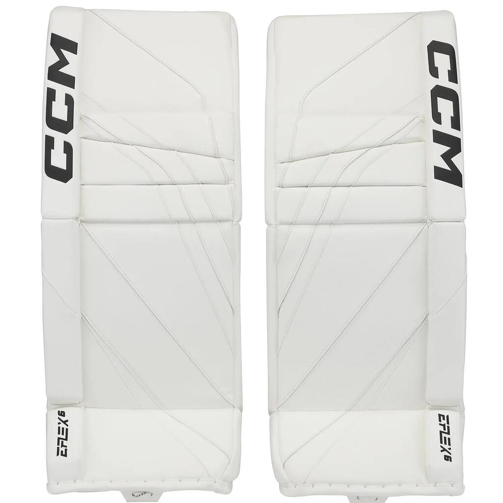 CCM EFX 6 Goalie Pads White Senior 34+1