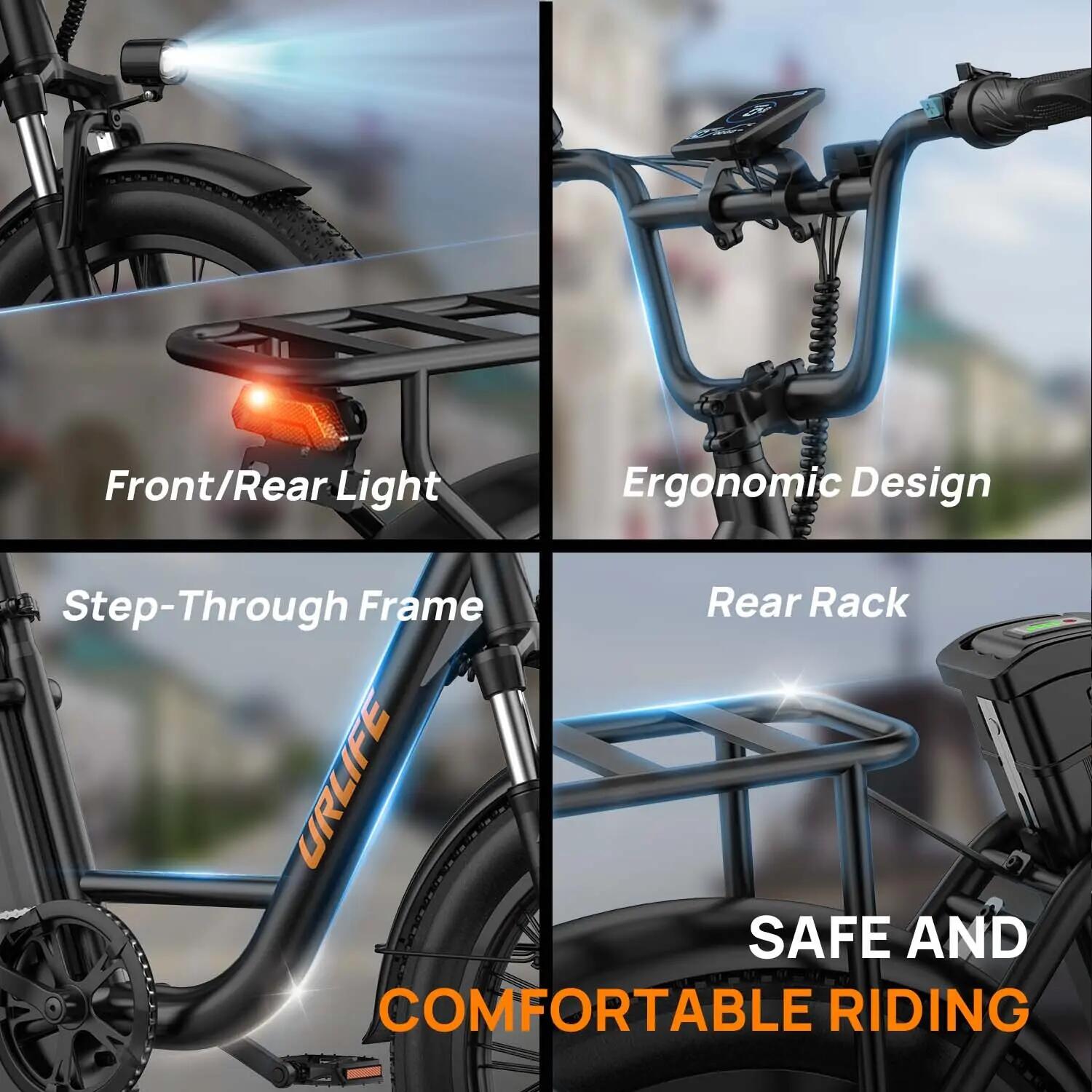 Elektrisches Stadtfahrrad URLIFE E20 250W 624Wh 20-Zoll 9/9