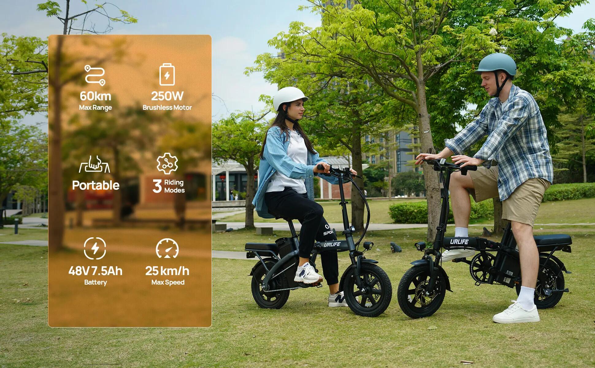 Faltbares elektrisches Stadtfahrrad URLIFE F1L 260W 360Wh 14-Zoll 9/11