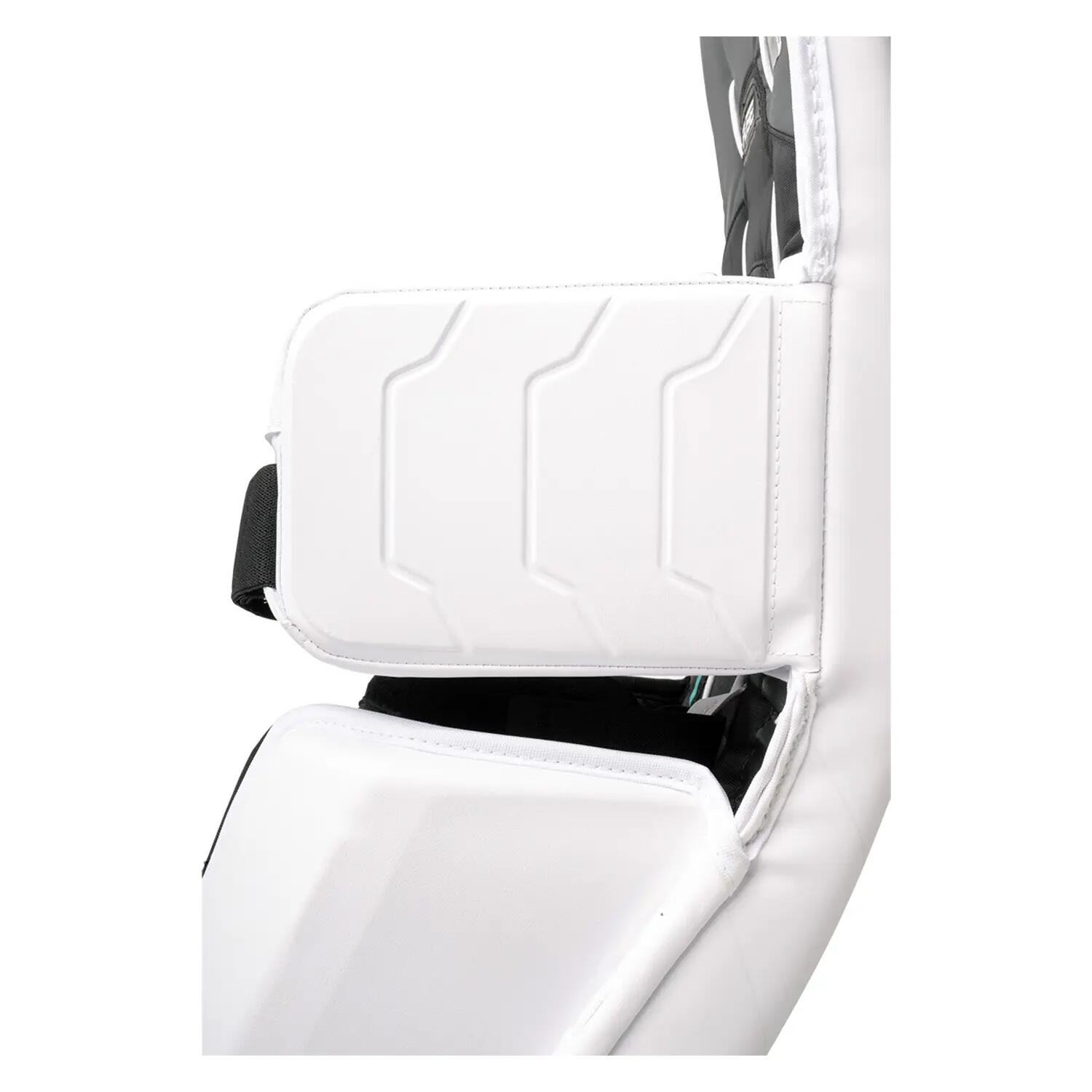 BAUER Supreme Fuse Senior L witte beenbeschermers voor volwassen doelmannen 3/4