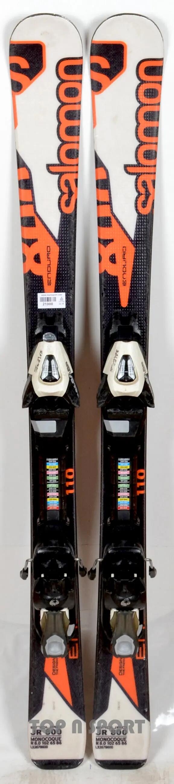 RECONDITIONNE - Skis junior Salomon ENDURO JR 800 white - BON 5/5