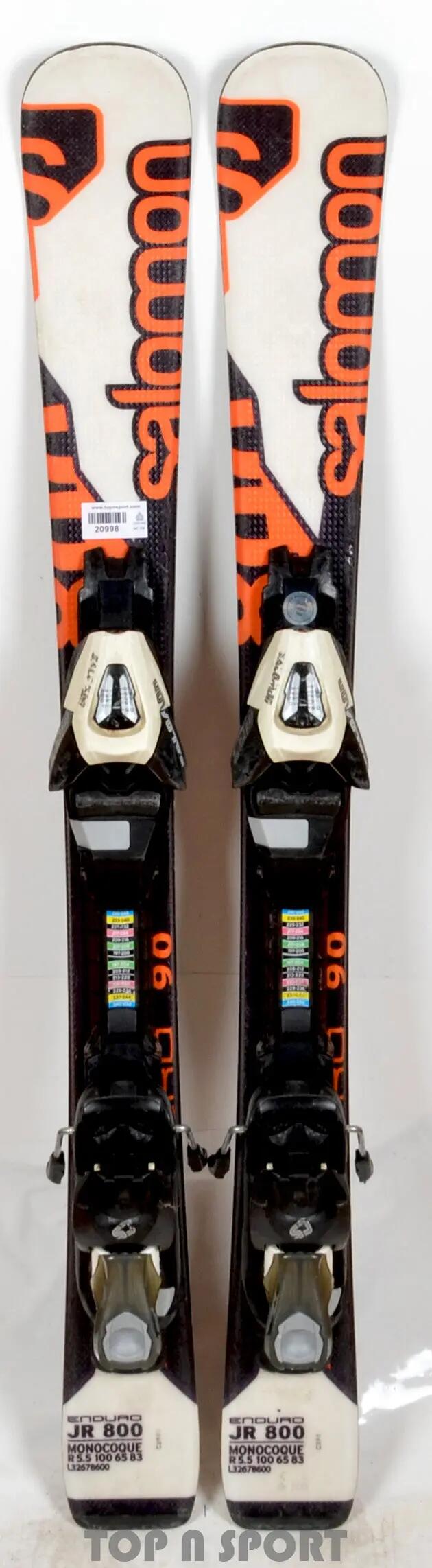 RECONDITIONNE - Skis junior Salomon ENDURO JR 800 white - BON 3/5