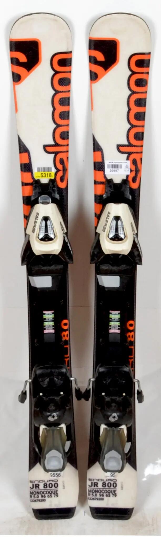 RECONDITIONNE - Skis junior Salomon ENDURO JR 800 white - BON 2/5