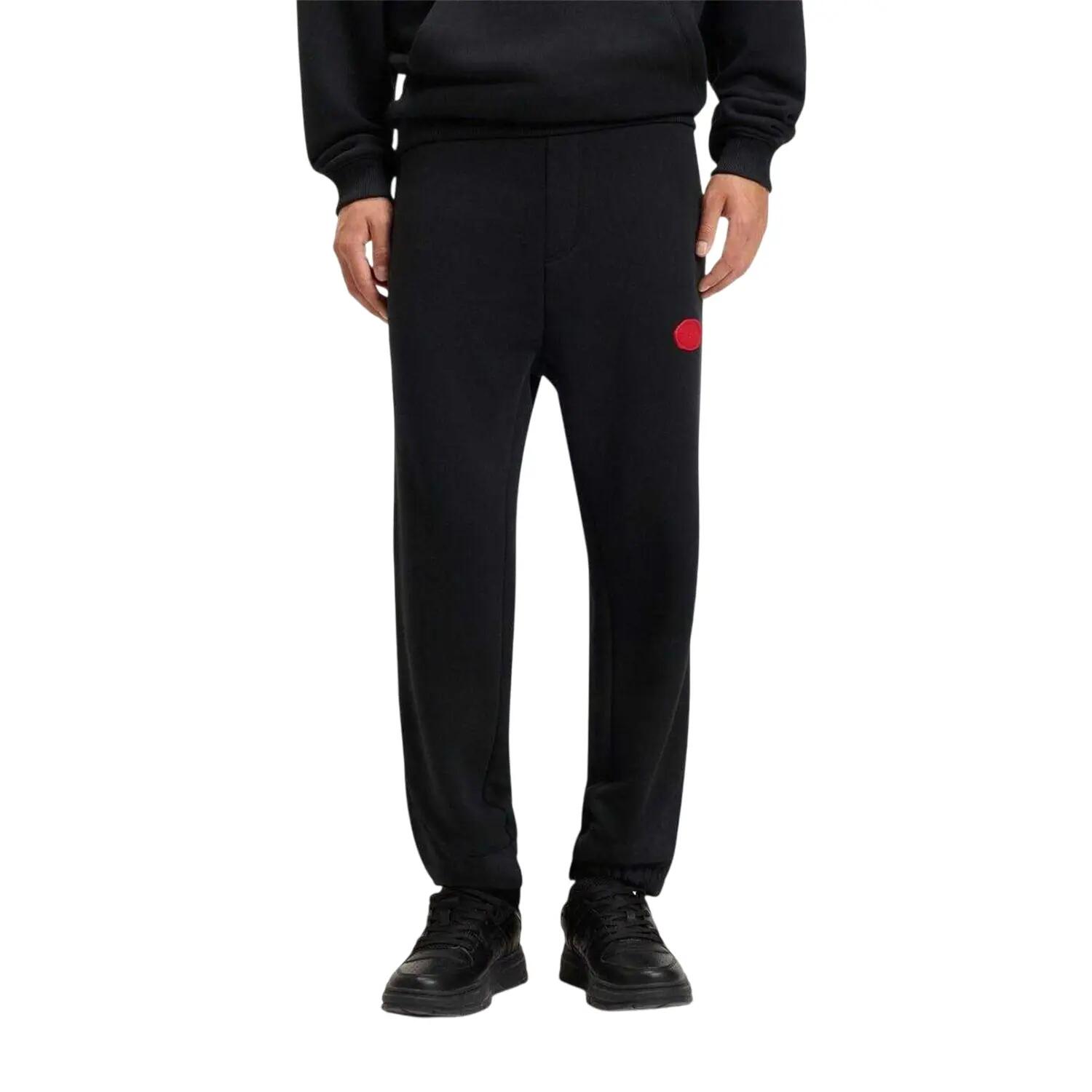 Mens Dilvanos Regular Joggers (Black) 4/4