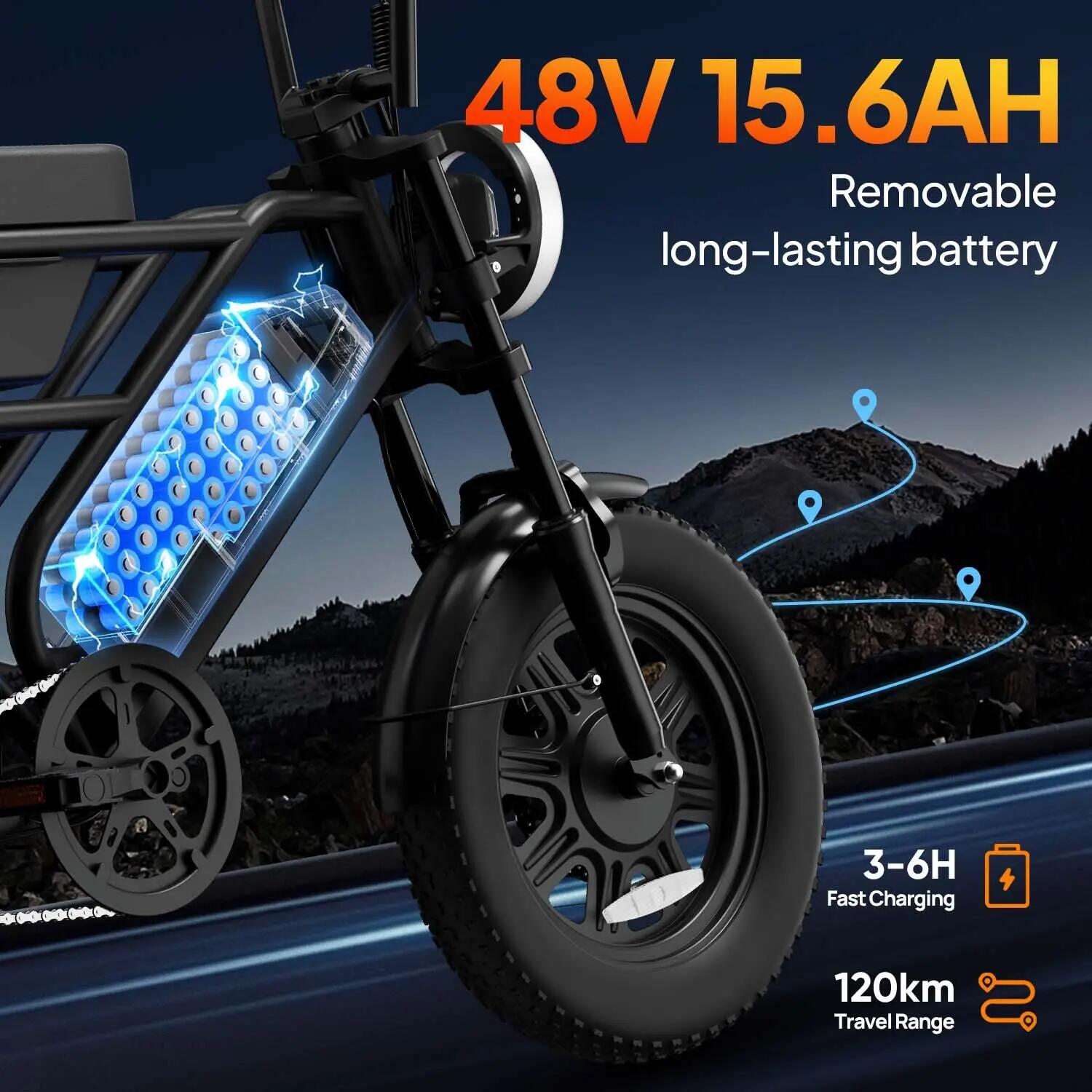 Bicicleta elétrica urbana URLIFE T16 250W 748.8Wh 16 polegadas 8/11