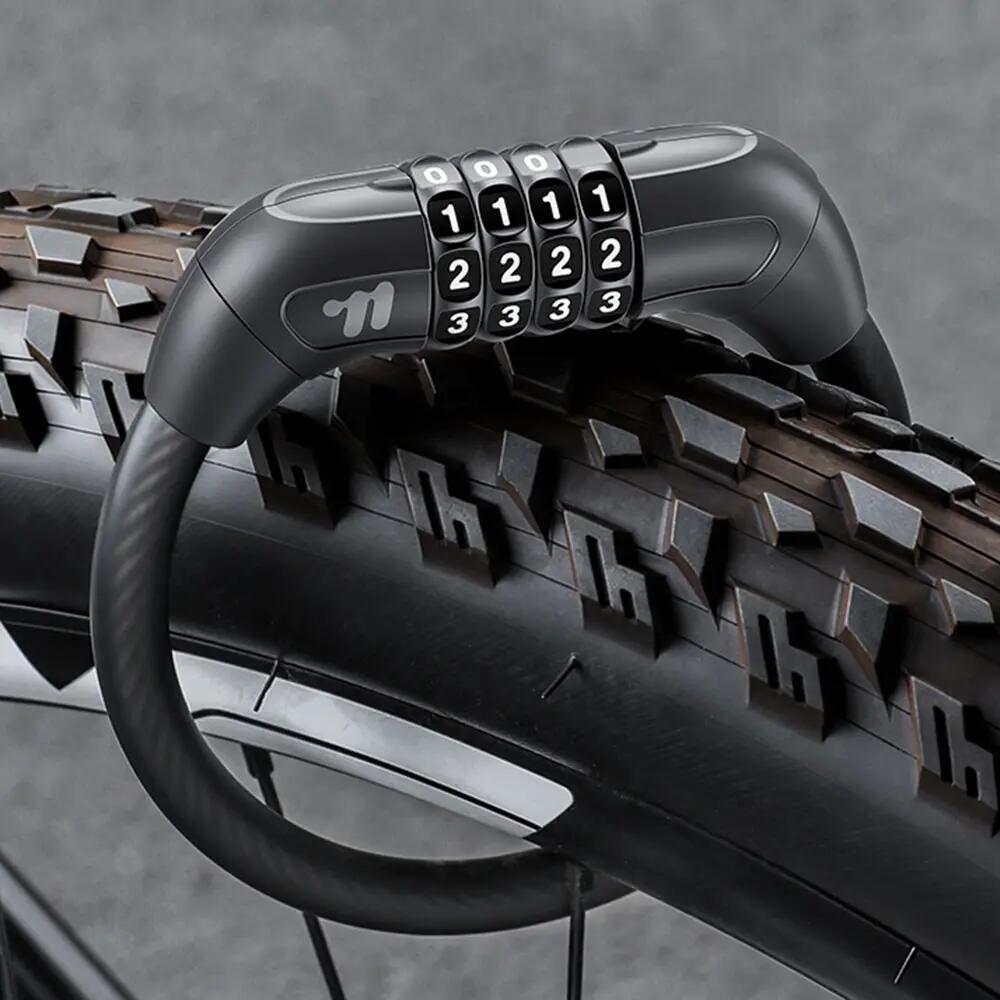Versterkt kabelslot voor de fiets met 4-cijferige combinatie WEST BIKING 2/3