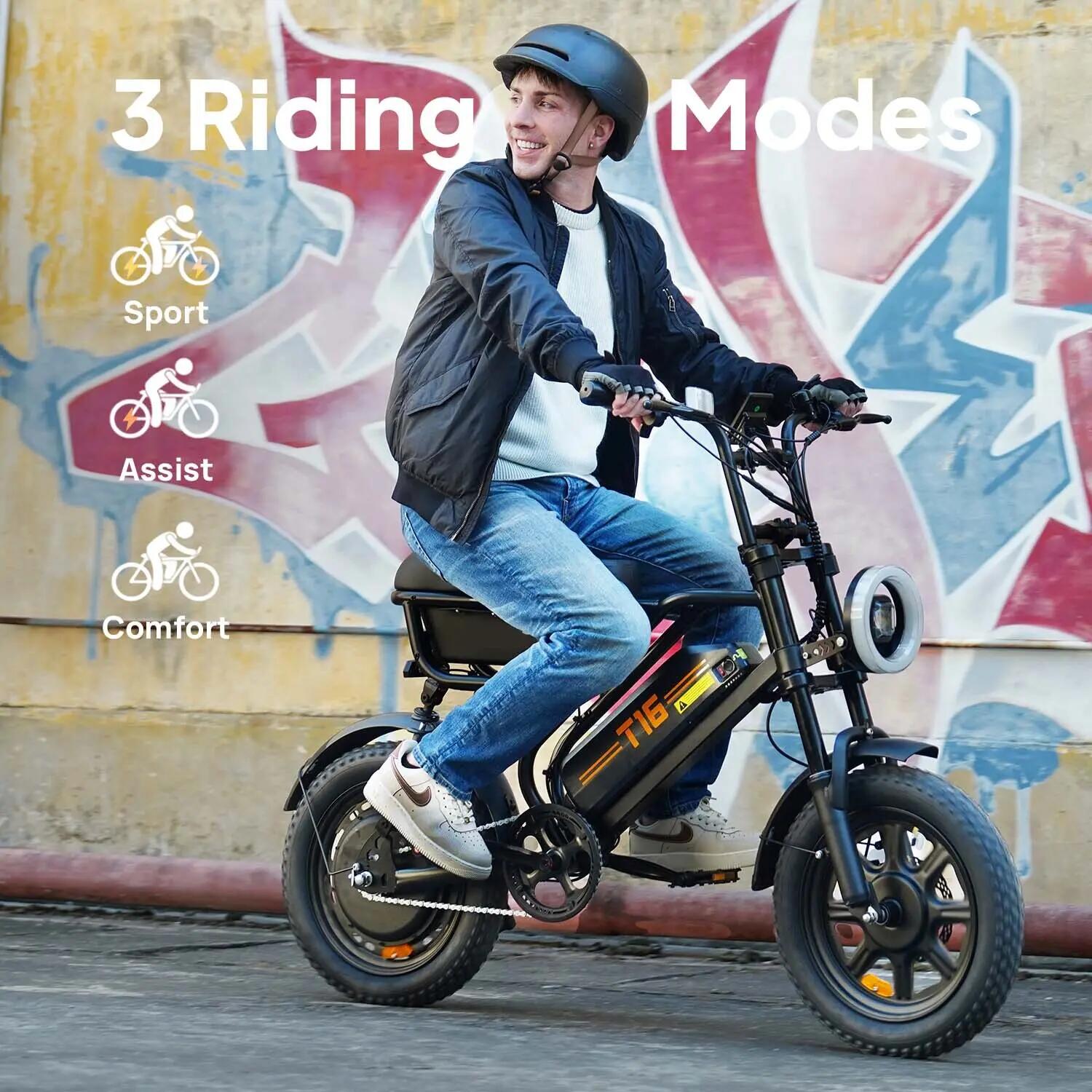 Bicicleta elétrica urbana URLIFE T16 250W 748.8Wh 16 polegadas 11/11