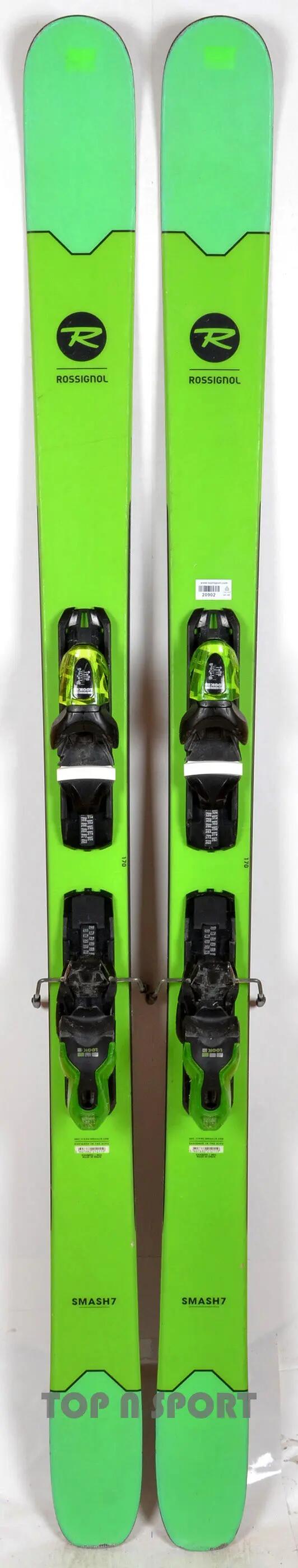 RECONDITIONNE - Skis Rossignol SMASH 7 full green - BON 2/3