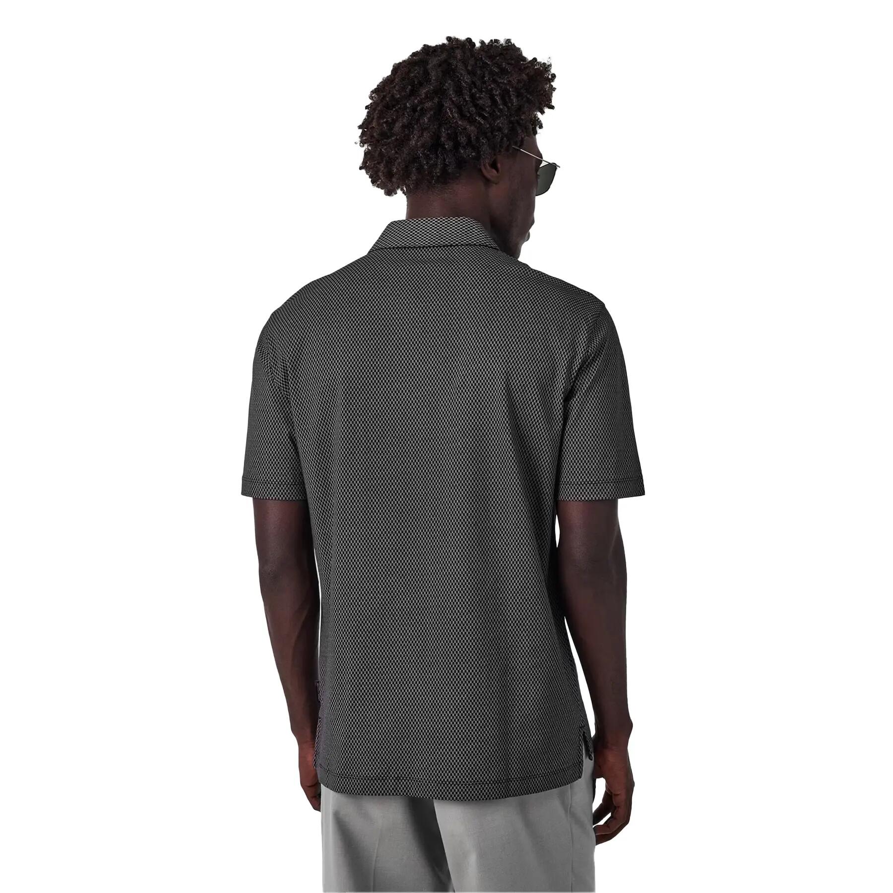 Mens Classic Textured Polo Shirt (Navy) 4/5