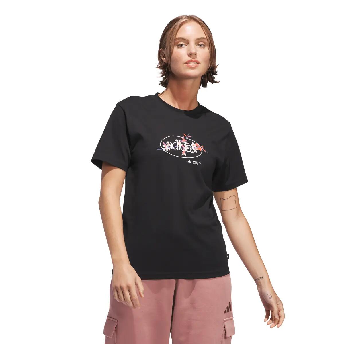 Koszulka damska ADIDAS  W Elem Flrl Tee XXS 5/6