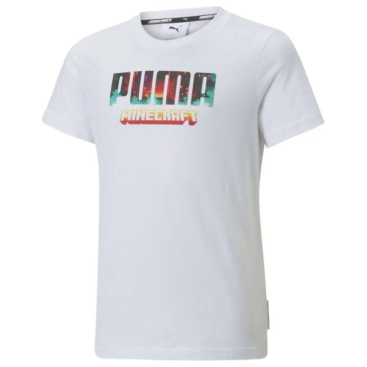 Koszulka dziecięca PUMA X MINECRAFT GRAPHIC TEE PUMA WHITE 110 1/2