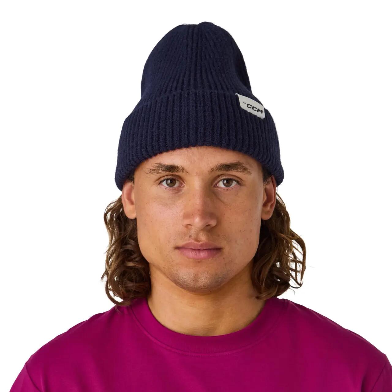 CCM SS4 Beanie Classic azul-marinho gorro e boné 3/4