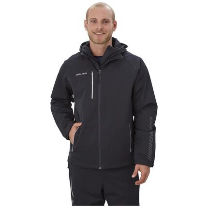 BAUER Supreme Lightweight Jacket Senior zwarte jas, 100% polyester, volwassenen