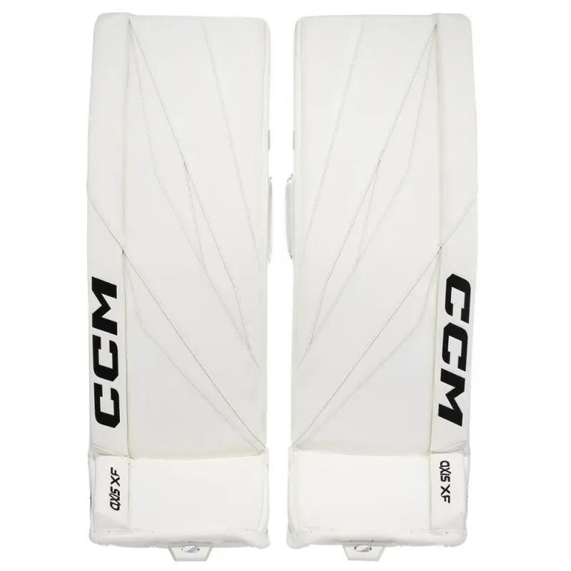 CCM Axis XF Senior Goalie Pads, White, 34" 180 cm