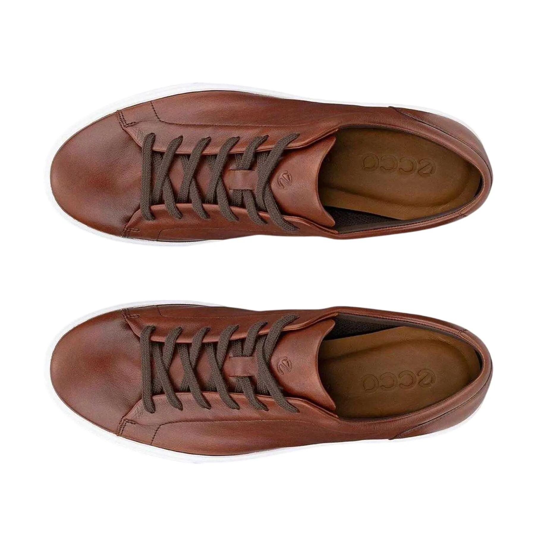 Mens Flat Trainers (Cognac) 3/4
