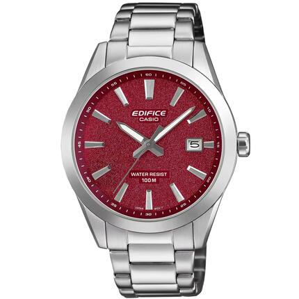 Casio Analogique Montre Argent/Rouge EFV-160D-4AVEF