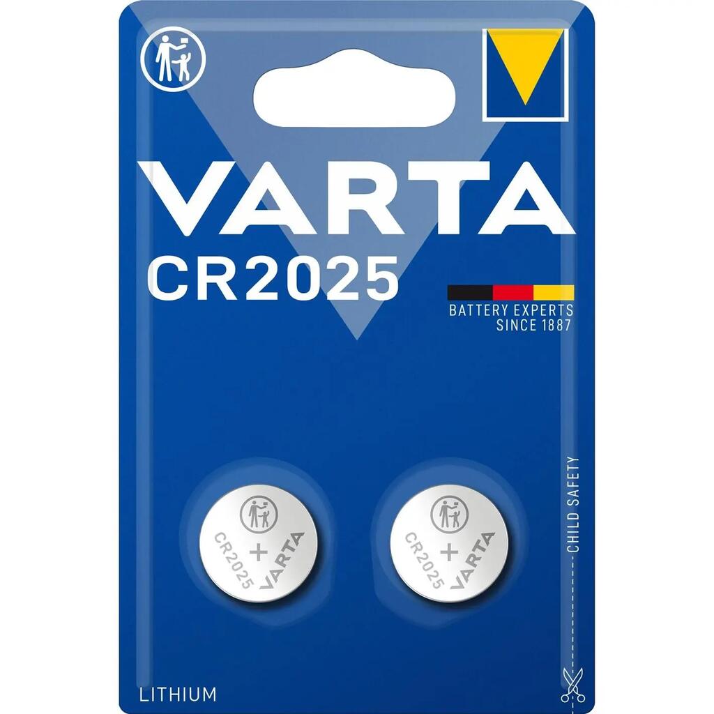 Varta CR2025 Lithium Button Cell 3V Pack of 2