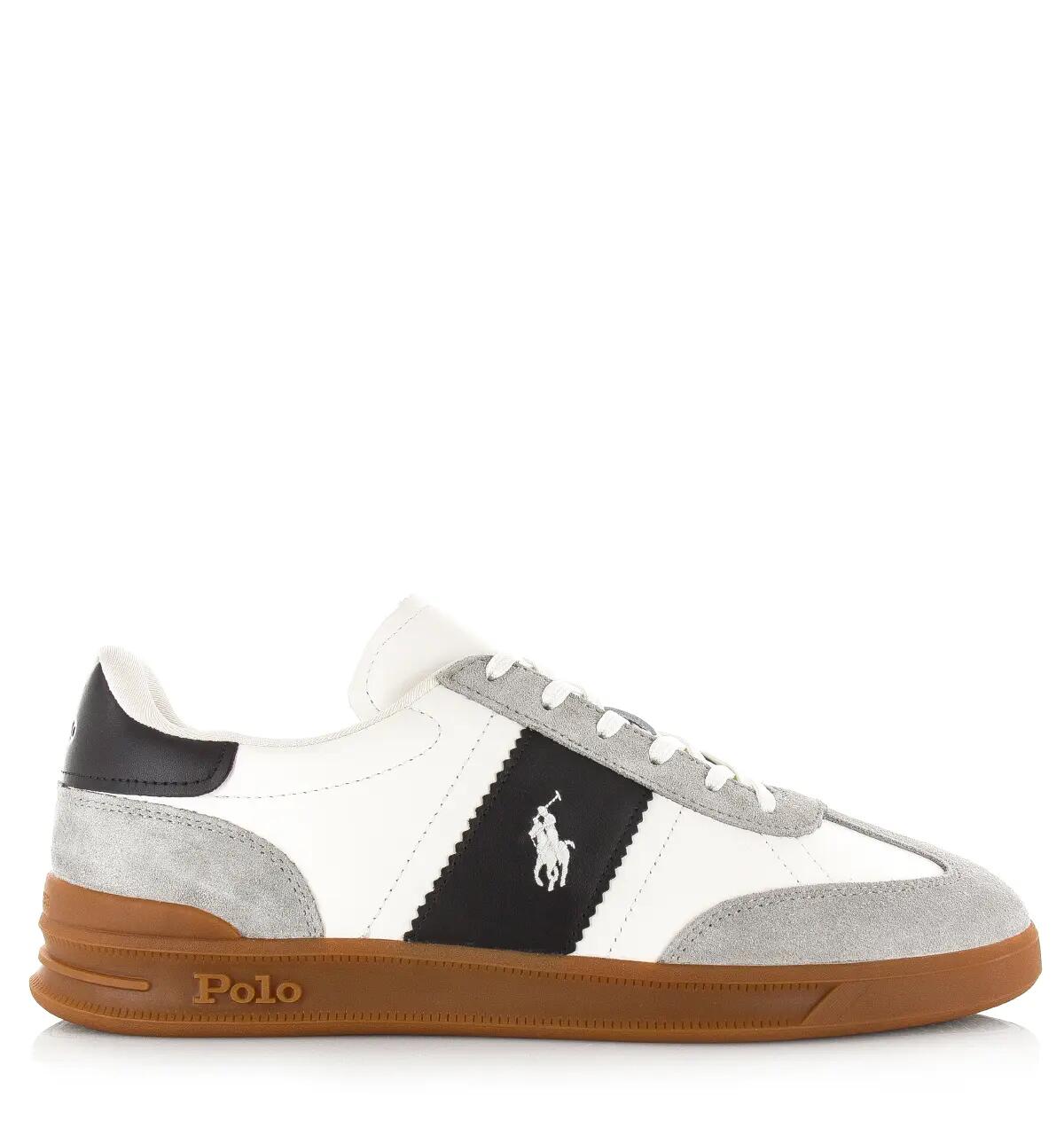 "Aera" Sneaker für , Leder, Flach Herren Weiß/Schwarz/Grau 6/7