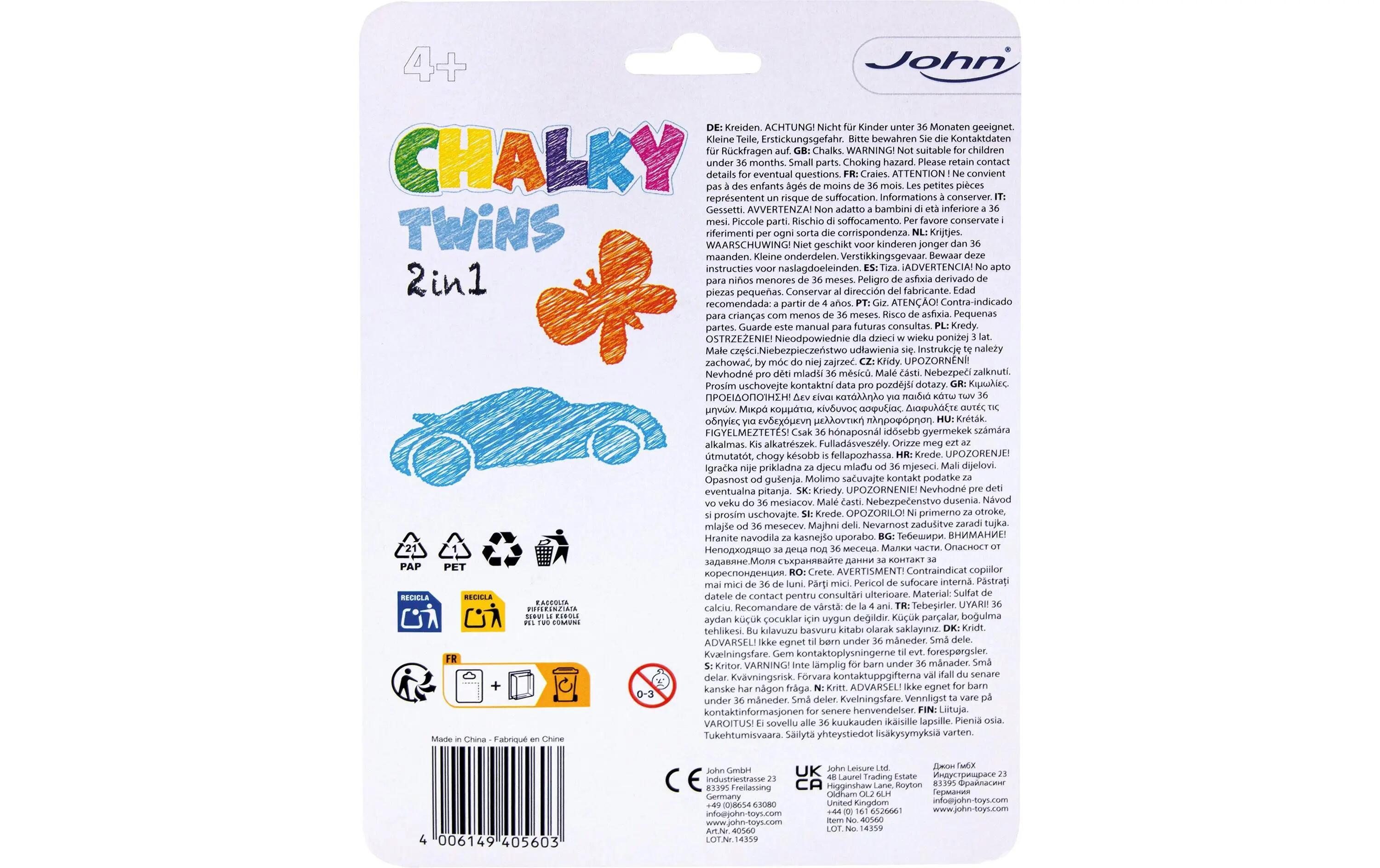 John Street Chalk 4 Pieces Two-Colour 12 x 22 mm 2/2