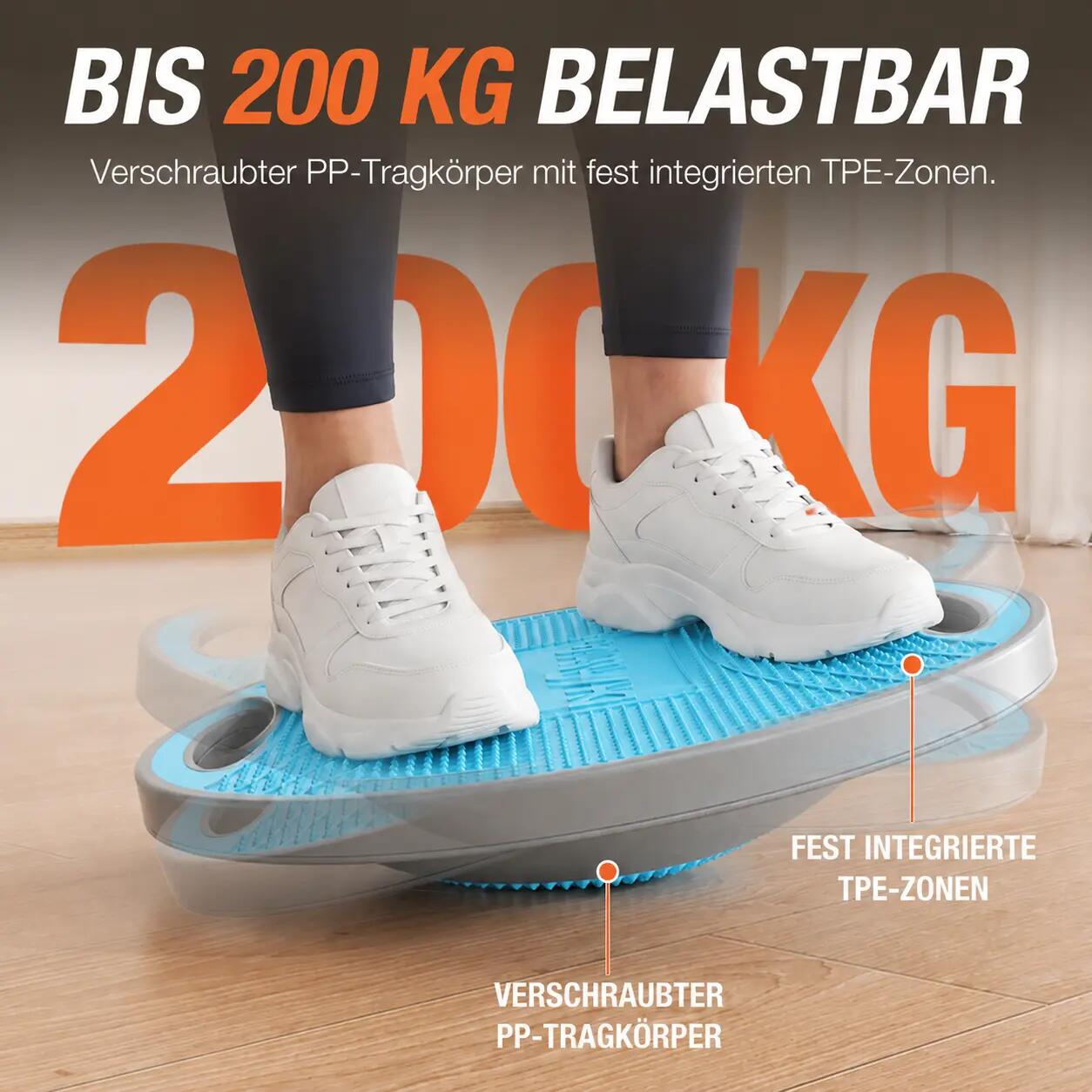 Planches d'équilibre 42 cm avec Poignées, Adultes, Charge Max. 200 kg 2/7
