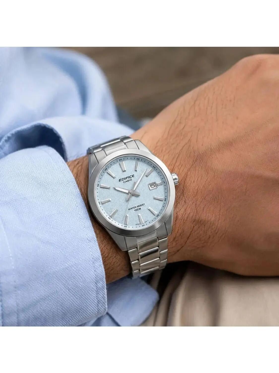 Casio Analoog  Horloge Zilverkleurig/Blauw EFV-160D-2BVEF 2/3