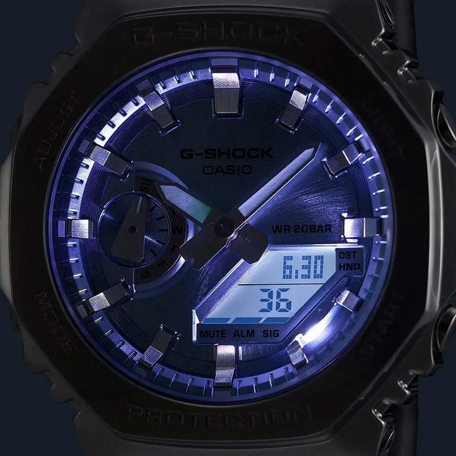 Casio Analogique - Digital Montre Argent/Vert GM-2110D-3A1ER 3/5