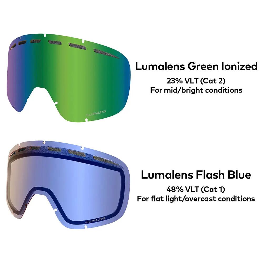 D1 OTG Lunettes De Ski Unisexes - Icon Green/LL Green Ionized & LL Flash Blue 6/6
