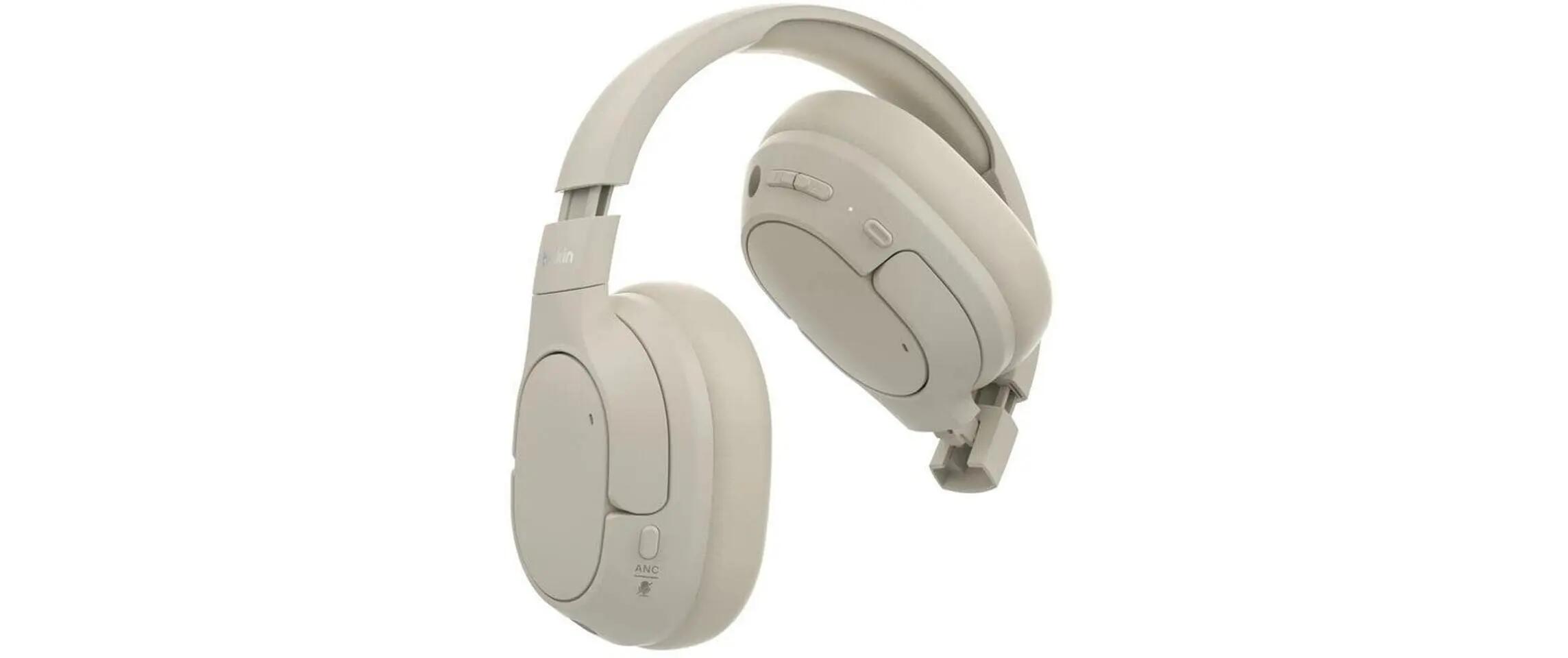 Belkin SoundForm Isolate Casque Over-Ear sans fil Sable 3/3