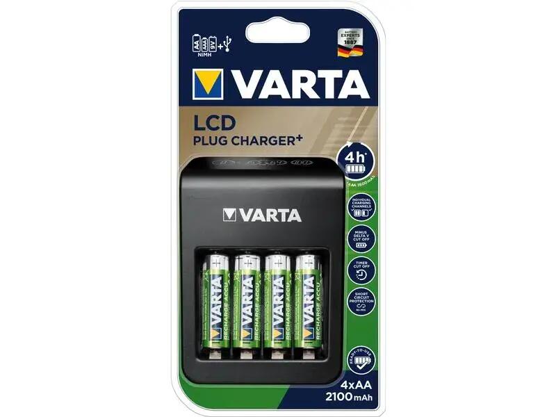 Varta LCD Plug Charger+ chargeur incl. 4 piles AA 2/2